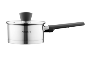 Ardesto Saucepan with glass lid Gemini Trento, 0.9l, stainless steel, bakelite