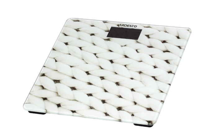 Ardesto scales for floor Knit, 150kg, AAAx2 included, glass, multi-colored