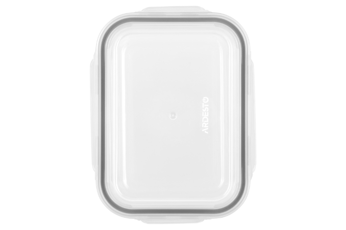 Ardesto Food storage container Gemini 1l, borosilicate glass, plastic, rectangular, transparent