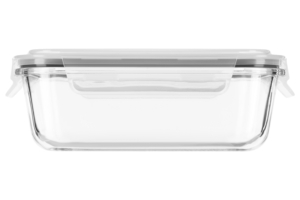 Ardesto Food storage container Gemini 1l, borosilicate glass, plastic, rectangular, transparent