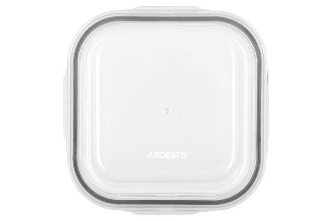 Контейнер для хранения пищевых продуктов Ardesto Gemini, 1.2л, боросиликатное стекло, пластик, квадратный, прозрачный