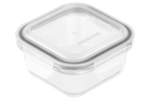 Контейнер для зберігання харчових продуктів Ardesto Gemini, 0.3л, боросилікатне скло, пластик, квадратний, прозорий
