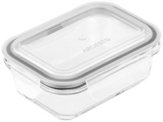Контейнер для зберігання харчових продуктів Ardesto Gemini, 0.4л, боросилікатне скло, пластик, прямокутний, прозорий