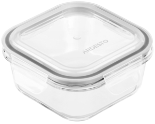 Контейнер для зберігання харчових продуктів Ardesto Gemini, 0.5л, боросилікатне скло, пластик, квадратний, прозорий
