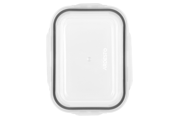 Контейнер для зберігання харчових продуктів Ardesto Gemini, 0.6л, боросилікатне скло, пластик, прямокутний, прозорий