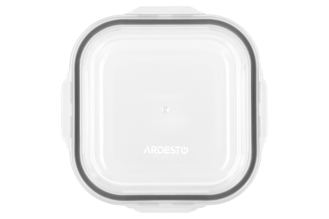 Ardesto Food storage container Gemini 0.8l, borosilicate glass, plastic, square, transparent