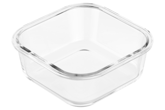 Ardesto Food storage container Gemini 0.8l, borosilicate glass, plastic, square, transparent