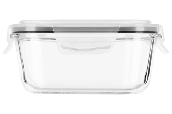 Ardesto Food storage container Gemini 0.8l, borosilicate glass, plastic, square, transparent