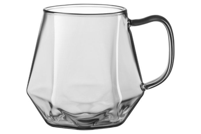 Ardesto Set of cups Graphite, 300ml, 2pcs, borosilicate glass, gray