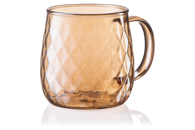 Ardesto Set of cups Golden Moon, 350ml, 2pcs, borosilicate glass, golden