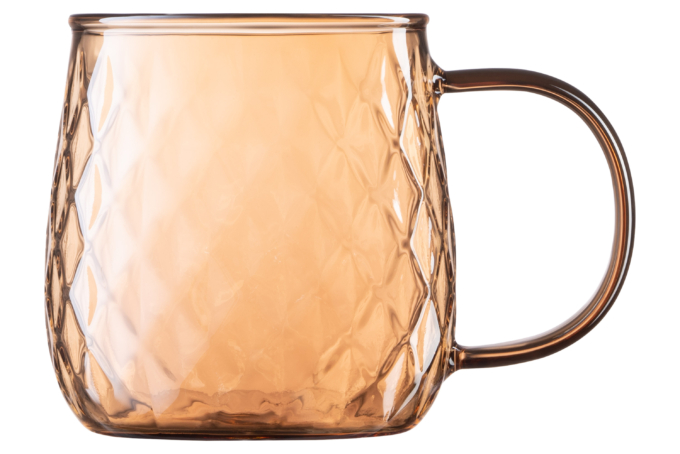 Ardesto Set of cups Golden Moon, 350ml, 2pcs, borosilicate glass, golden