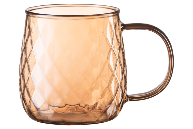 Ardesto Set of cups Golden Moon, 350ml, 2pcs, borosilicate glass, golden