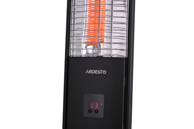 Infrared heater ARDESTO carbon, 20m2, 2000w, electr. control, column type, remote control, black