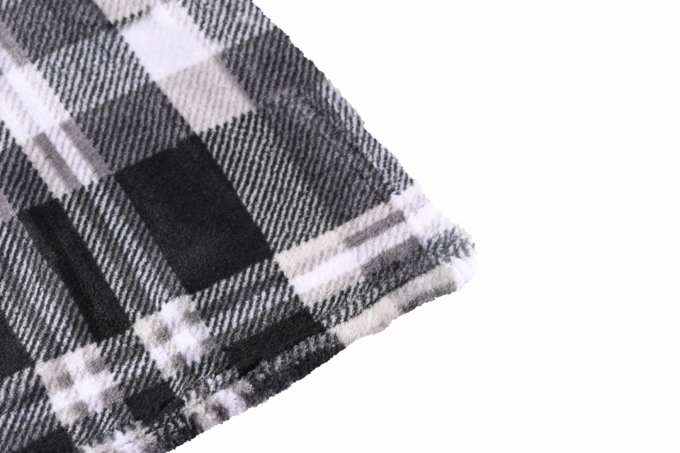 Плед Ardesto Flannel, 200х220см, 100% полиэстер, клетка, серый