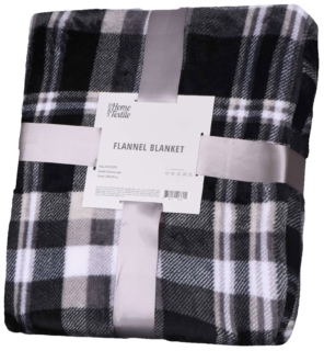 Плед Ardesto Flannel, 200х220см, 100% полиэстер, клетка, серый
