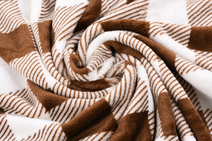 Плед Ardesto Flannel, 160х200см, 100% поліестер, клітинка, бежевий