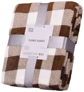 Плед Ardesto Flannel, 160х200см, 100% полиэстер, клетка, бежевый
