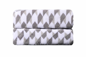Плед Ardesto Flannel, 200х220см, 100% поліестер, геометрія