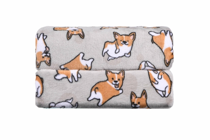 Плед Ardesto Flannel, 160х200см, 100% полиэстер, корги