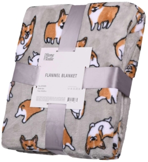 Плед Ardesto Flannel, 160х200см, 100% полиэстер, корги
