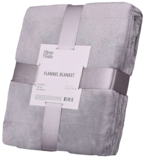 Плед Ardesto Flannel, 160х200см, 100% полиэстер, серый