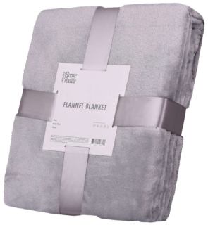 Плед Ardesto Flannel, 200х220см, 100% полиэстер, серый