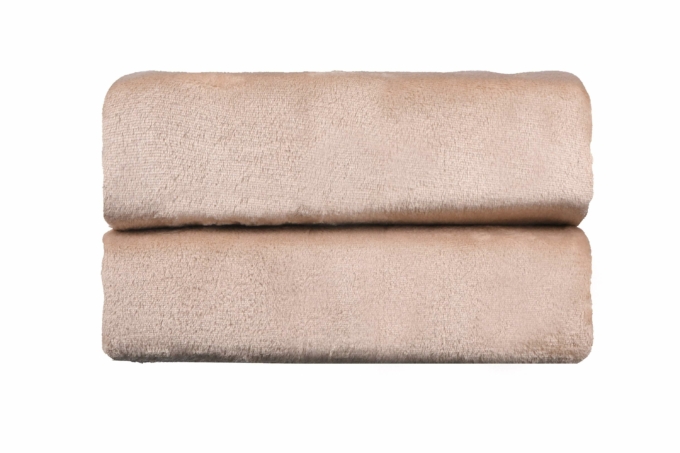 Ardesto Flannel blanket, 200x220cm, 100% polyester, beige