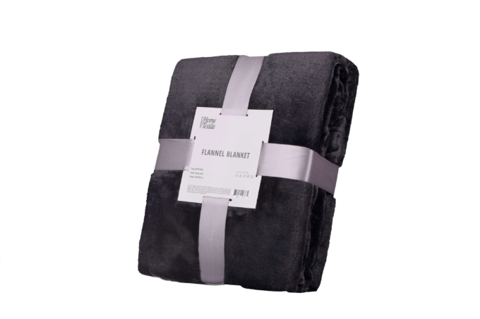 Плед Ardesto Flannel, 160х200см, 100% полиэстер, темно-серый