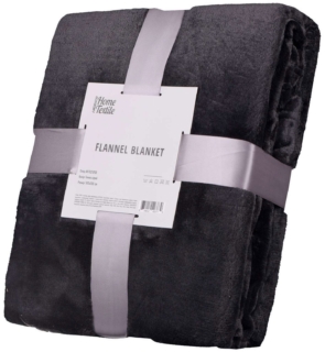 Плед Ardesto Flannel, 160х200см, 100% полиэстер, темно-серый