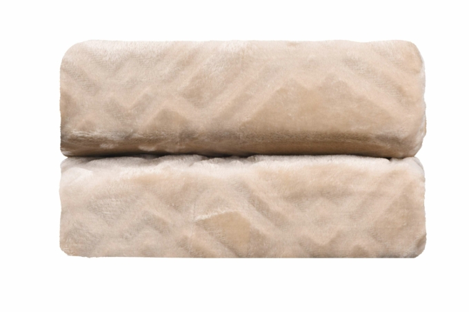 Плед Ardesto Embossed, 160х200см, 100% полиэстер, бежевый