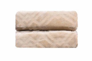 Плед Ardesto Embossed, 200х220см, 100% полиэстер, бежевый