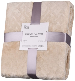Плед Ardesto Embossed, 200х220см, 100% полиэстер, бежевый
