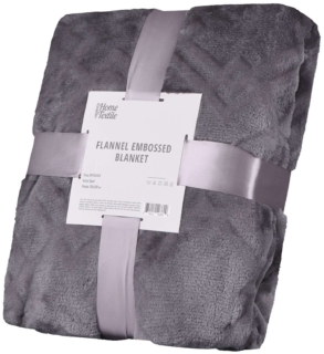 Плед Ardesto Embossed, 160х200см, 100% полиэстер, серый