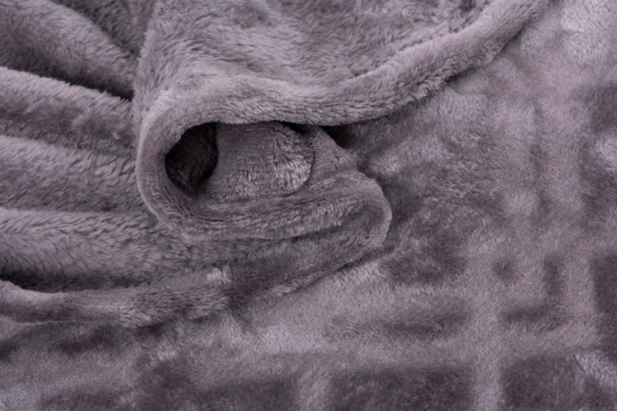 Плед Ardesto Embossed, 200х220см, 100% полиэстер, серый