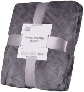 Плед Ardesto Embossed, 200х220см, 100% полиэстер, серый