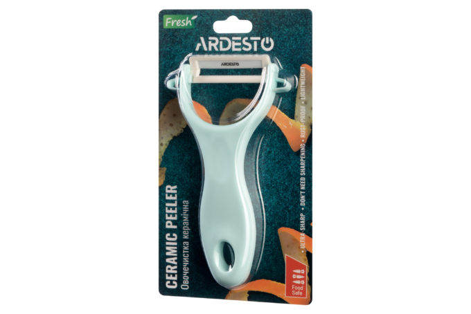 ARDESTO Овочечистка керамічна Fresh, блакитний тіфані, кераміка/пластик
