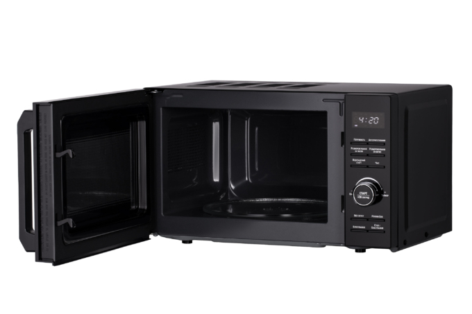 Microwave oven ARDESTO, 20L, electronic control, 700W, display, handle opening, quick start, black