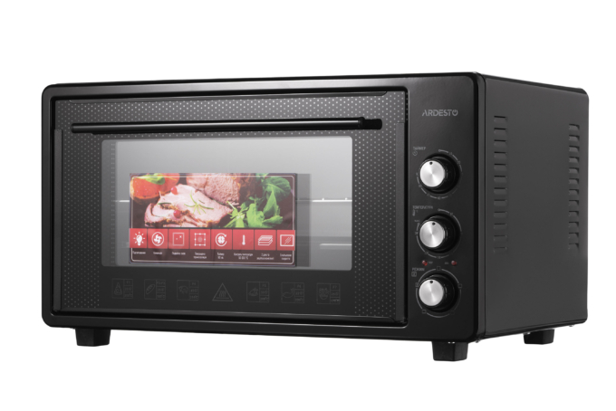 Electric oven ARDESTO, 45L, 1600W, mech., convection, double glass, black