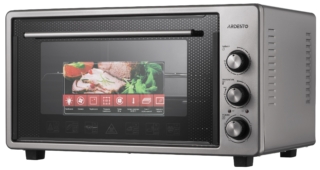 Electric oven ARDESTO, 45L, 1600W, mech., convection, double glass, grey