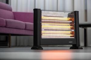 Обогреватель инфракрасный ARDESTO кварцевый, 15м2, 1650Вт, мех. упр-ние, напольный, чёрный