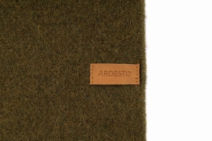 Плед Ardesto Leonardo Doubleface, 140×200см, 100% шерсть, хаки-коричневый