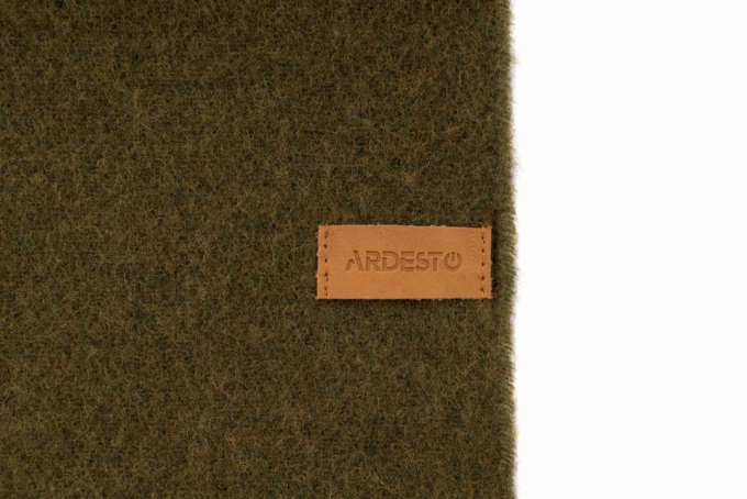 Плед Ardesto Leonardo Doubleface, 140×200см, 100% шерсть, хаки-коричневый