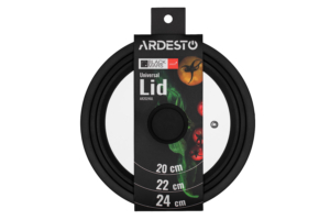 Ardesto Lid Ardesto Black Mars, Smart, 20х22х24cm, heat-resistant glass, silicone