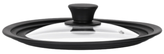 Кришка універсальна Ardesto Black Mars, Smart, 20х22х24см, термостійке скло, силікон