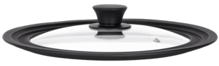 Кришка універсальна Ardesto Black Mars, Smart, 24х26х28см, термостійке скло, силікон