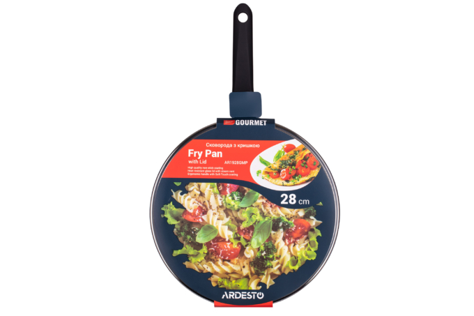 Ardesto Fry pan with lid Gemini Gourmet Aosta, 28cm, aluminium, black