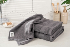 Полотенце махровое Ardesto SuperSoft, 50х90см, 100% хлопок, серый темный