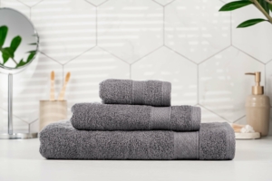 Полотенце махровое Ardesto SuperSoft, 70х140см, 100% хлопок, серый темный