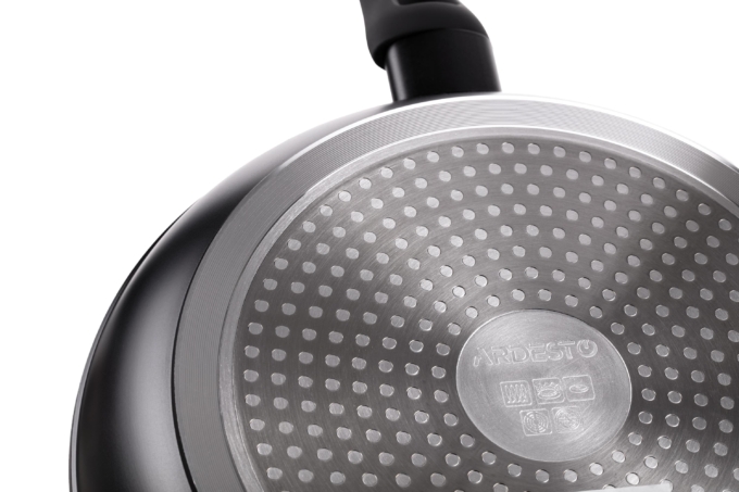 Ardesto Fry pan with lid Gemini Gourmet Aosta, 26cm, aluminium, black