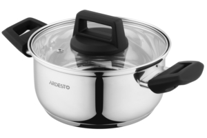 Кастрюля со стеклянной крышкой Ardesto Gemini Piemonte, 2л, нержавеющая сталь, бакелит